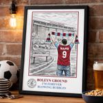 Personalised West Ham Football Stadium Print  A4 A3 Framed Unframed Fan Wall Art