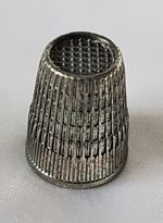 Silver Tone ~ Thimble ~ Size 10 ~ 17mm ~ W Germany ~ Vintage ~ Strong & Sturdy