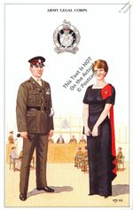 ARMY LEGAL CORPS British Army Uniform & Badge Postcard #80