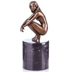 Bronze Sculpture of a female Art deco on marble base after Milo