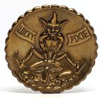 Vtg 1940's Brass Pixie Cornish Trinket Dish Coin Ashtray Mythological Good Luck