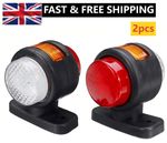 2 X Led Side Marker Lights Indicator Lamp Trailer Truck 12v 24v Outline