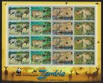Zambia WWF Greater Kudu Sheetlet of 4 sets 2008 MNH SG#1049-1052