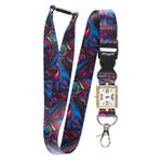 COLOUR STREAM ABSTRACT Lanyard integrated NURSE FOB WATCH Beautiful Neck Strap 