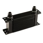 JJC Motorsport Oil Cooler (13 Row, 170mm Matrix, -12 JIC Male) - Alloy, Black