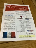 Canterbury City V Lille Reina Foot Football Programme 2012/13