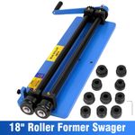 18" Sheet Metal Bead Roller Former Swager Rotary Swaging Machine 6 Die Sets