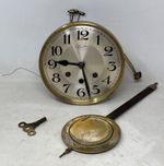 Clairetta Brass Clock Face, Pendulum & Key - Spares & Repairs 