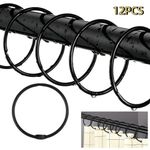 12PCS Bathroom Curtain Rings Shower Curtain Hooks Bathroom Accessories