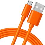 For Ring Doorbell Replacement 1m Copper Core Micro USB Charging Cable-Orange