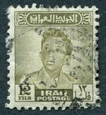 IRAQ 1948-51 12f brown-olive SG281 used NG King Faisal II #C02