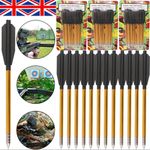 12-60PACK 6.25" Aluminium Bolts for 50-80lbs Pistol Archery Hunting Arrows Shoot