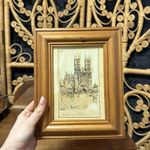 Vintage Westminster Abbey Ink And Chalk 1930/ Framed