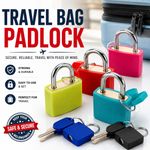 4X LUGGAGE PADLOCK TRAVEL SUITCASE BAG SECURITY COLOURED LOCKS SMALL PADLOCKS UK