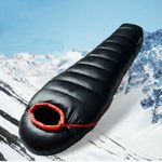 -20°C-10°C Mummy White Duck Down Sleeping Bag 3 Seasons Camping Travel Hiking