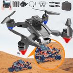 Drone with Dual Camera, Foldable Drone Mini Selfie Drone RC Quadcopter for Kids