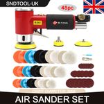 Orbital Air Sander Mini Pneumatic 1"/2"/3" Grinding Machine set F Auto Body Work