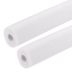 2pcs 1" ID 4FT Pipe Insulation Foam Tube 2.56" OD Tubing Cover White