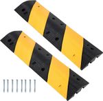 2 Pack 3.3FT Heavy Duty Rubber Speed Bump Speed Hump for Driveways Road 22000lb