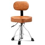 Drum Throne with Backrest, Hydraulic Drum Stool Adjustable Height, Heavy Duty Hy
