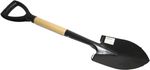 YSAMAX Heavy Grade Black Medium Sized Metal Spade Hoe Garden Shovel
