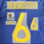Spain A. INIESTA #13 Name number  + patch World Cup 2010 + match details