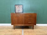 Mid Century Teak Compact Sideboard By Jentique Furniture-Courier Delivery 
