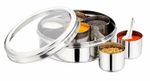 9pc Authentic Indian Stainless Steel Spices Box | Masala Dabba Storage Tandoori 