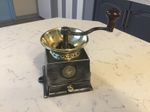 RARE ANTIQUE COFFEE GRINDER,No.1 A.KENRICK & SONS CAST IRON & BRASS CIRCA-1890.