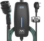Masterplug Type 2 Portable EV Electric Vehicle Charger Cable UK 3 Pin IP66 - 10M