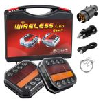 LED WIRELESS BLUETOOTH DYNAMIC INDICATOR TRAILER LIGHTS WITH 2 MAGNETS PER LAMP