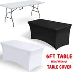 6FT CAMPING CATERING HEAVY DUTY FOLDING TABLE TRESTLE PICNIC BBQ PARTY