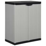 vidaXL Garden Storage Cabinet with 1 Shelf Outdoor Patio Terrace Backyard Cupboa
