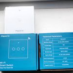 Maxcio WS-EU-RF Wi-Fi Smart Touch Wall Switch, App Control, 3 Gang White 10A
