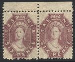 Tasmania 1863-71 6d reddish mauve Perf 12 SG76 Mint u/m Cat £340