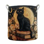 Feline Laundry Basket Decorative Feline Print Hamper Soft Material for Bedroom