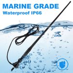 Boat Waterproof FM AM Radio Antenna Marine Flexible Rubber Mast Aerial for Yacht