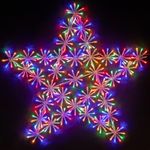Christmas Silhouette LED Lights Twinkling Starburst Outdoor Xmas Home Decor 60cm