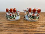 VINTAGE STAFFORDSHIRE COW WITH CALF FIGURE PAIR
