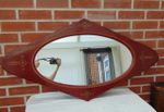 Antique Vintage Art Deco Ornate Italian Lacquered Wall Hanging Mirror