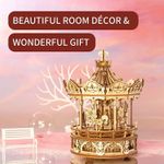 ROKR Romantic Carousel Jigsaw Wooden Model 3D Puzzles DIY Music Box Xmas Gifts