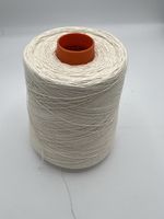100% Cotton Yarn. 500g Cone. Organic,GOTS Certified. 3/12ne. Cream. Soft/Strong.