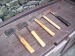 Job Lot Of Vintage Axes - For Restoration x 5 - Various sizes.