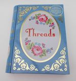 COLLECTABLE EMPTY BOOK SHAPE TIN - CATH KIDSTON THREADS STORAGE TIN