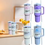 40OZ Stainless Steel Water Bottle Travel Tumbler Cup with Straw Lid Insulated UK