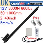 DC 12V 3000N Linear Actuator 2~40inch Electric Linear Motor for Door Opener Fast