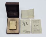 S.T. Dupont Ligne 1 Small Gold Plated Diamond Head Lighter Box Vintage