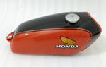 Honda XL175 XL 175 1974 1975 Orange & Black Painted Steel Petrol Fuel Tank +Cap