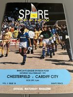 Chesterfield FC v Cardiff City FC Programme 1990/91