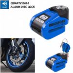 Oxford Quartz XA10 Motorcycle Motorbike 110dB Alarm Disc Lock Blue